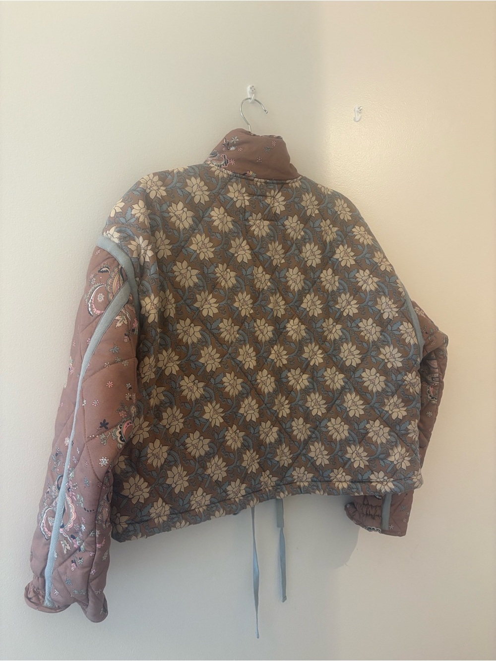Blank NYC Quilted Floral Paisley Jacket - Dusty Rose & Taupe - Picture 2 of 9